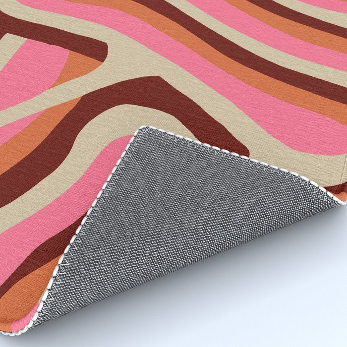 neon pink retro zebra Rug Gallery Image 4
