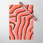 neon pink retro zebra Wrapping Paper Gallery Image 1