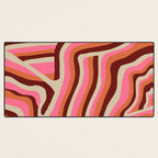 neon pink retro zebra Desk Mat Gallery Image 3