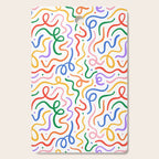 Colorful line doodle art pattern Cutting Board Gallery Image 1