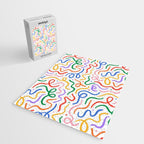 Colorful line doodle art pattern Jigsaw Puzzle Gallery Image 2
