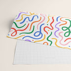 Colorful line doodle art pattern Wrapping Paper Gallery Image 2