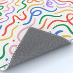 Colorful line doodle art pattern Rug Gallery Image 4