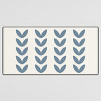Leaf Pattern Pastel Blue - Scandinavian Desk Mat Gallery Image 3