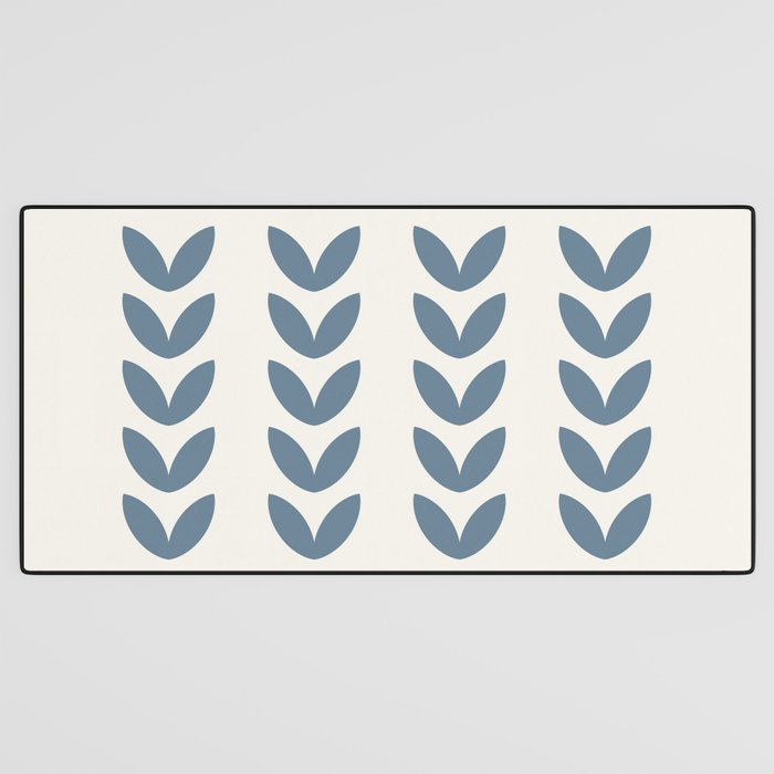 Leaf Pattern Pastel Blue - Scandinavian Desk Mat Gallery Image 3