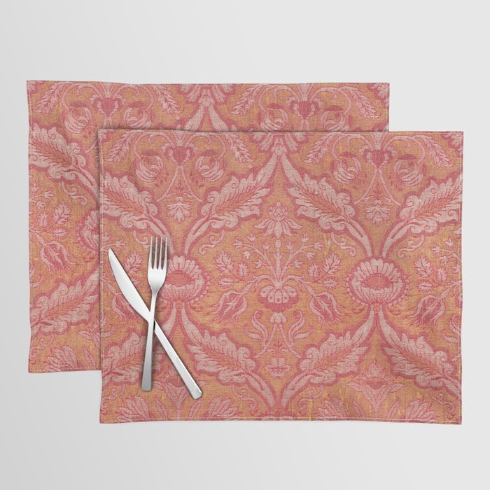 Vintage Pink Floral Placemat Gallery Image 1