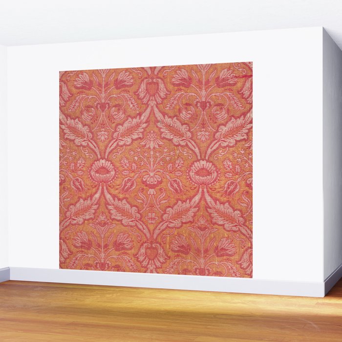 Vintage Pink Floral Wall Mural Gallery Image 2
