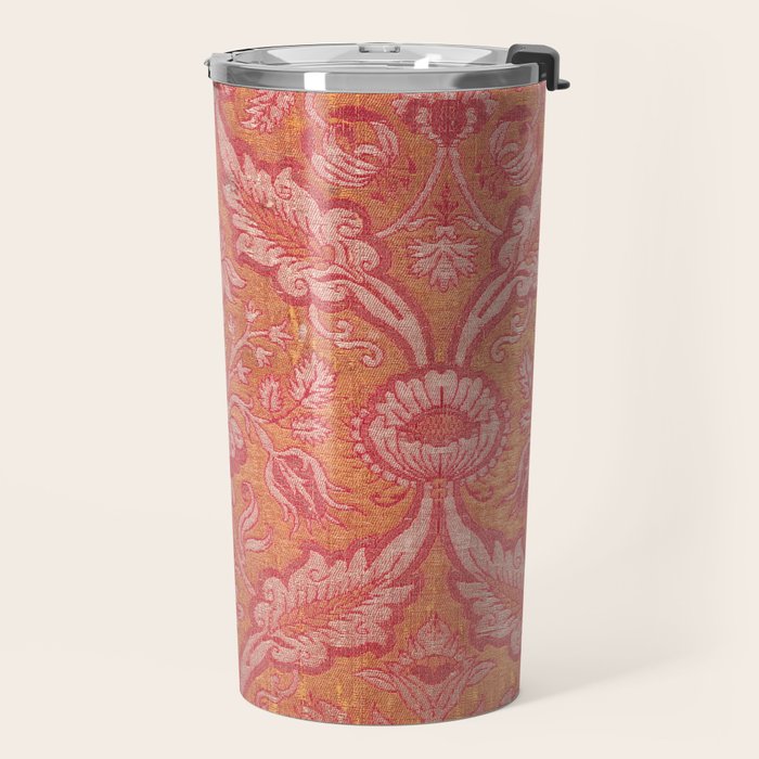 Vintage Pink Floral Travel Mug Gallery Image 2