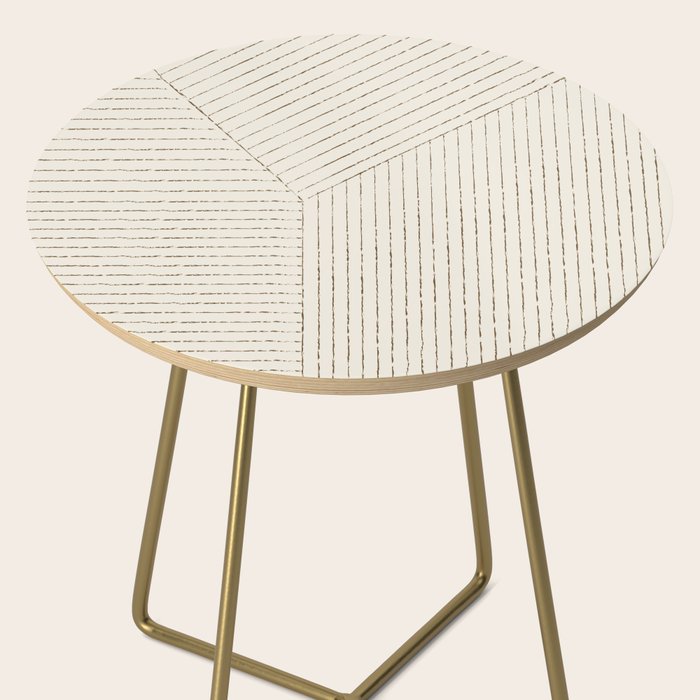 Lines (Cream & Chocolate) Side Table Gallery Image 2