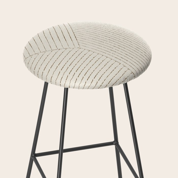 Lines (Cream & Chocolate) Stool Gallery Image 2