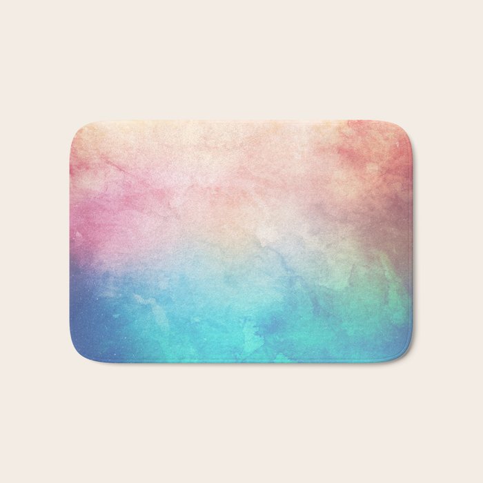 Fire and Ice - Watercolor Painting Bath Mat Gallery Image 1