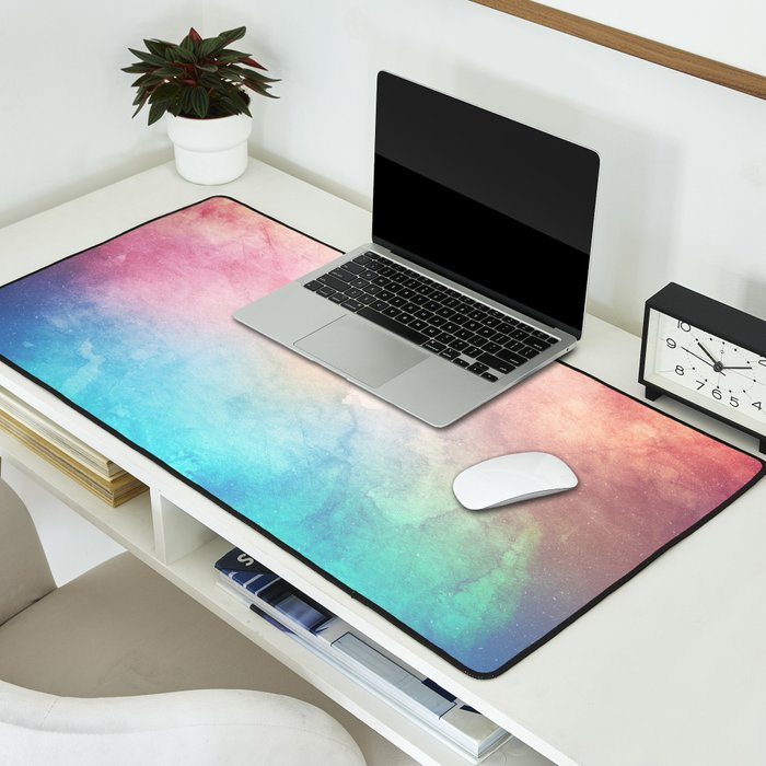 Fire and Ice - Watercolor Painting Desk Mat Gallery Image 2