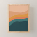 Waves On Sunset Hill | Waves Texture Design Mini Art Print Gallery Image 1