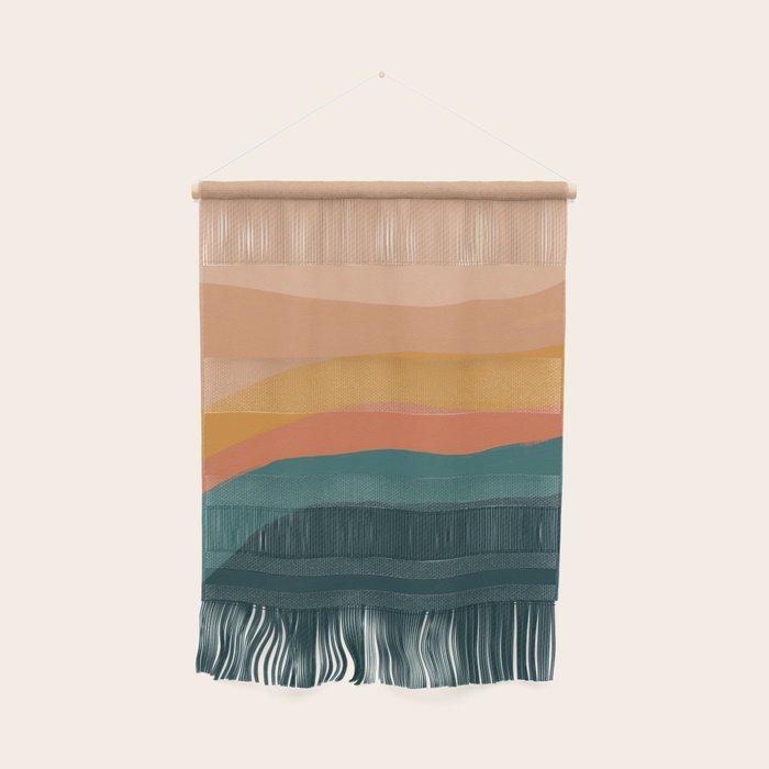 Waves On Sunset Hill | Waves Texture Design Wall Hanging Gallery Image 1