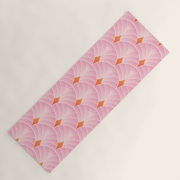 Diamonds & Petals: The Peach Edition Yoga Mat Gallery Image 1