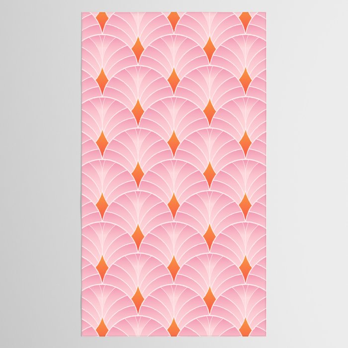 Diamonds & Petals: The Peach Edition Tablecloth Gallery Image 2