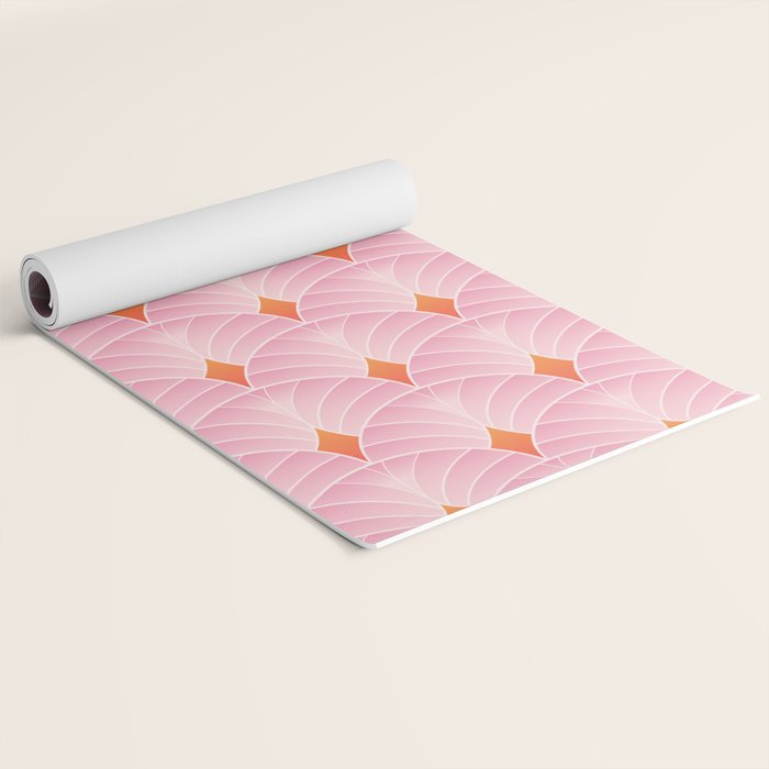 Diamonds & Petals: The Peach Edition Yoga Mat Gallery Image 2