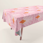 Diamonds & Petals: The Peach Edition Tablecloth Gallery Image 1