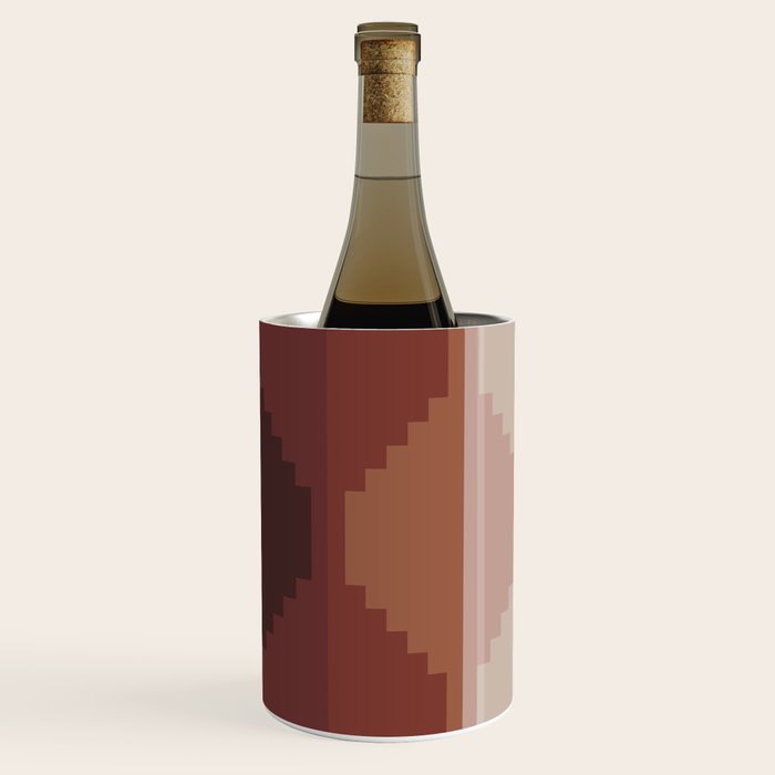 Geometric Aztec Pyramid Pattern III Wine Chiller Gallery Image 2