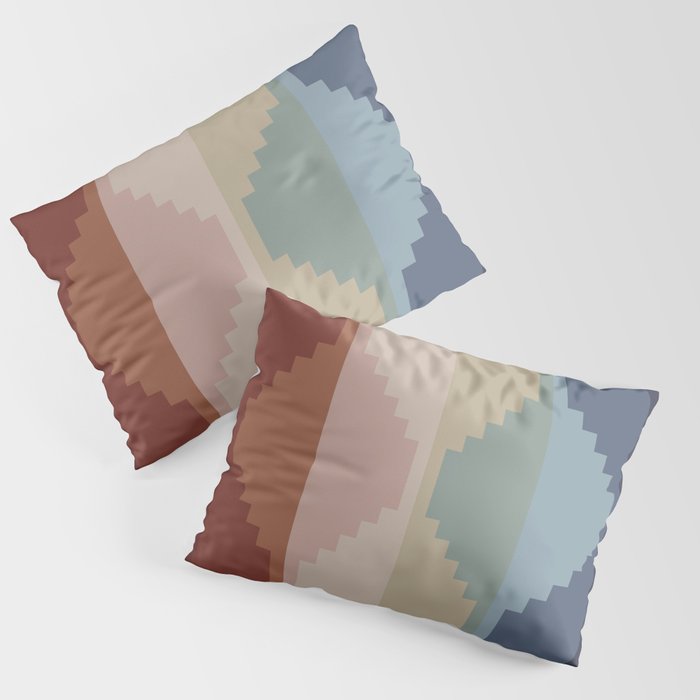 Geometric Aztec Pyramid Pattern III Pillow Sham Gallery Image 3