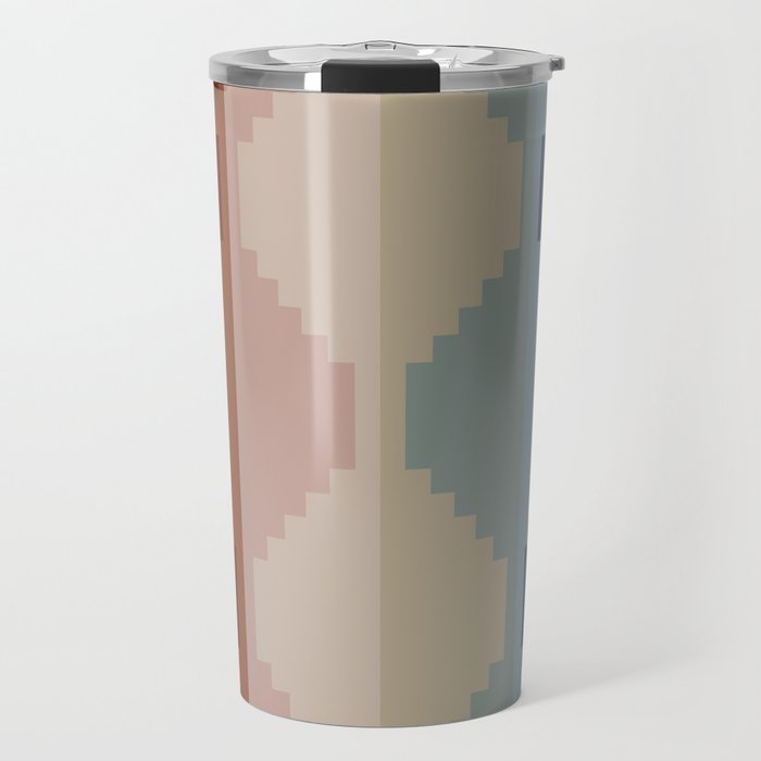 Geometric Aztec Pyramid Pattern III Travel Mug Gallery Image 1