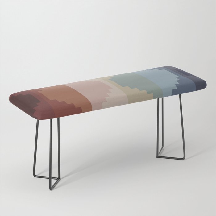 Geometric Aztec Pyramid Pattern III Bench Gallery Image 1