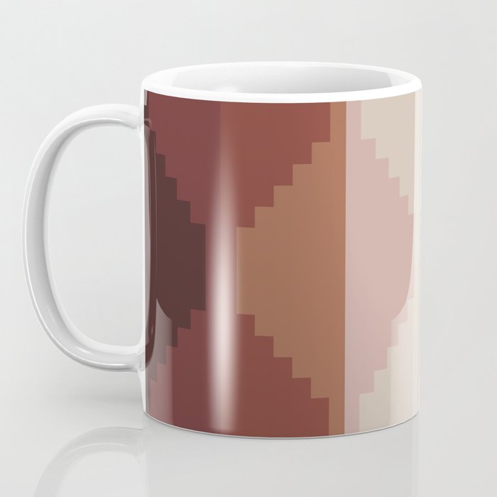 Geometric Aztec Pyramid Pattern III Coffee Mug Gallery Image 3