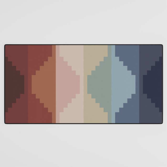 Geometric Aztec Pyramid Pattern III Desk Mat Gallery Image 3