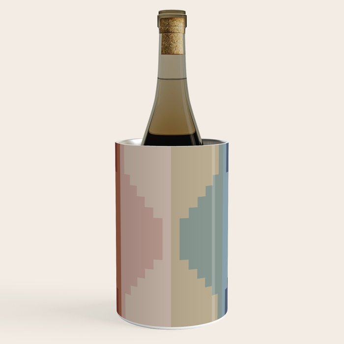 Geometric Aztec Pyramid Pattern III Wine Chiller Gallery Image 1