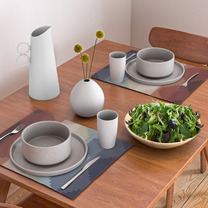 Geometric Aztec Pyramid Pattern III Placemat Gallery Image 2