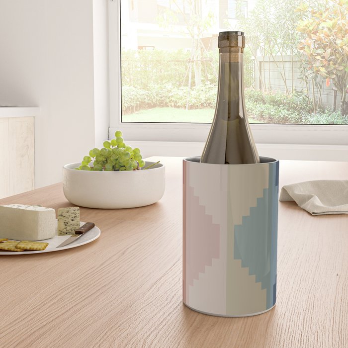 Geometric Aztec Pyramid Pattern III Wine Chiller Gallery Image 4