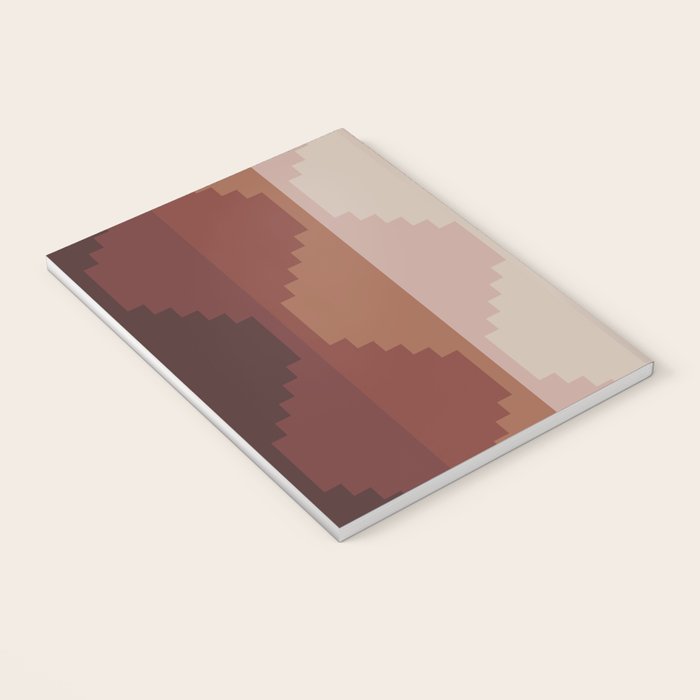 Geometric Aztec Pyramid Pattern III Notebook Gallery Image 3