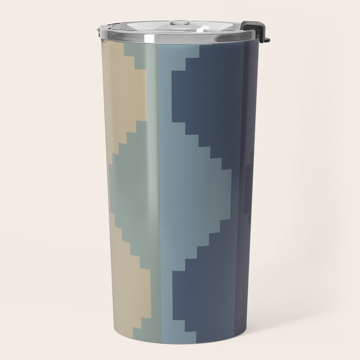 Geometric Aztec Pyramid Pattern III Travel Mug Gallery Image 2