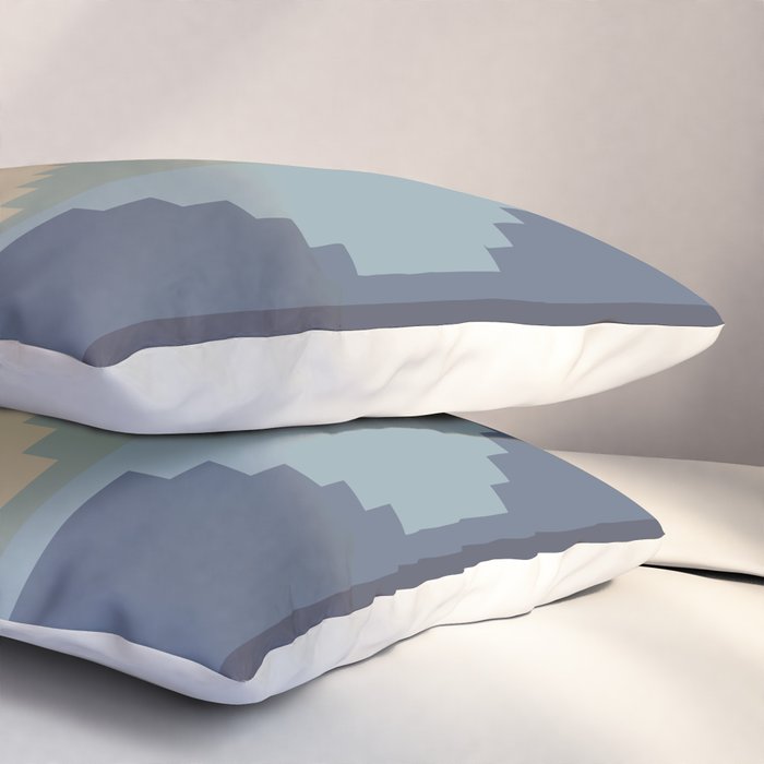 Geometric Aztec Pyramid Pattern III Pillow Sham Gallery Image 3