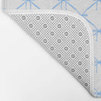 Bows & Ribbons Pattern VII Baby Blue Bath Mat Gallery Image 2