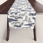 birds of prey blue Table Runner Gallery Image 1