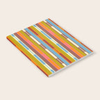 Retro Geo Chain Vertical Block Stripes Geometric Pattern Notebook Gallery Image 2