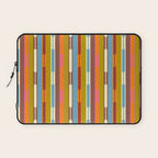 Retro Geo Chain Vertical Block Stripes Geometric Pattern Laptop Sleeve Gallery Image 1