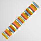 Retro Geo Chain Vertical Block Stripes Geometric Pattern Table Runner Gallery Image 3