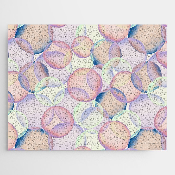 Watercolor circles overlay Jigsaw Puzzle Gallery Image 1