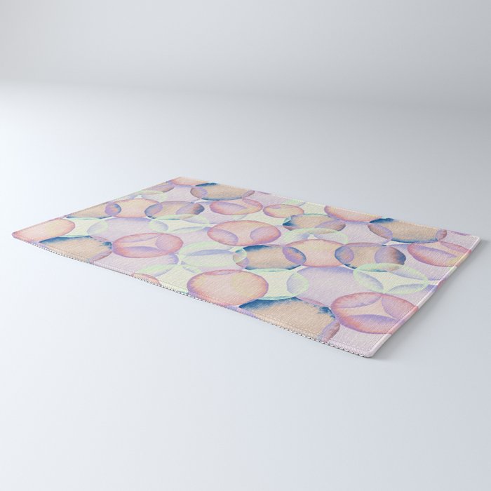 Watercolor circles overlay Rug Gallery Image 3