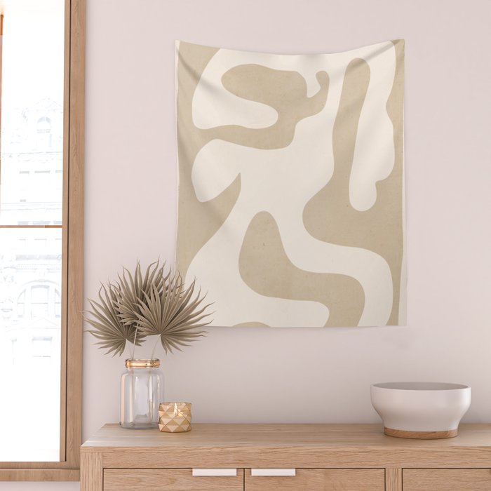 Modern Abstract Shapes 75 Wall Tapestry Gallery Image 2