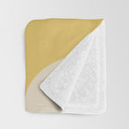 Retro Groove Mid Century Modern Abstract Pattern in Mossy Sage Olive Green Orange Mustard Throw Blanket Gallery Image 3