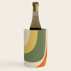 Retro Groove Mid Century Modern Abstract Pattern in Mossy Sage Olive Green Orange Mustard Wine Chiller Gallery Image 2