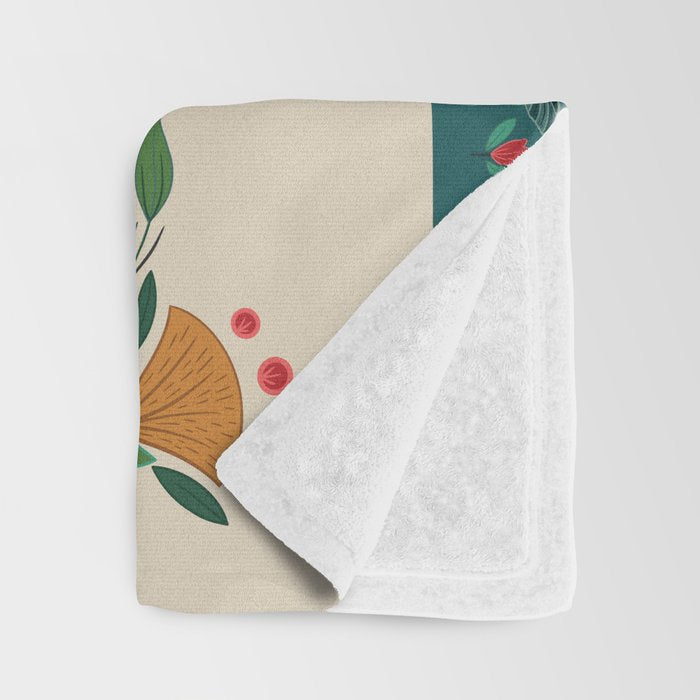 Dragonfly Folk Design Throw Blanket Gallery Image 3