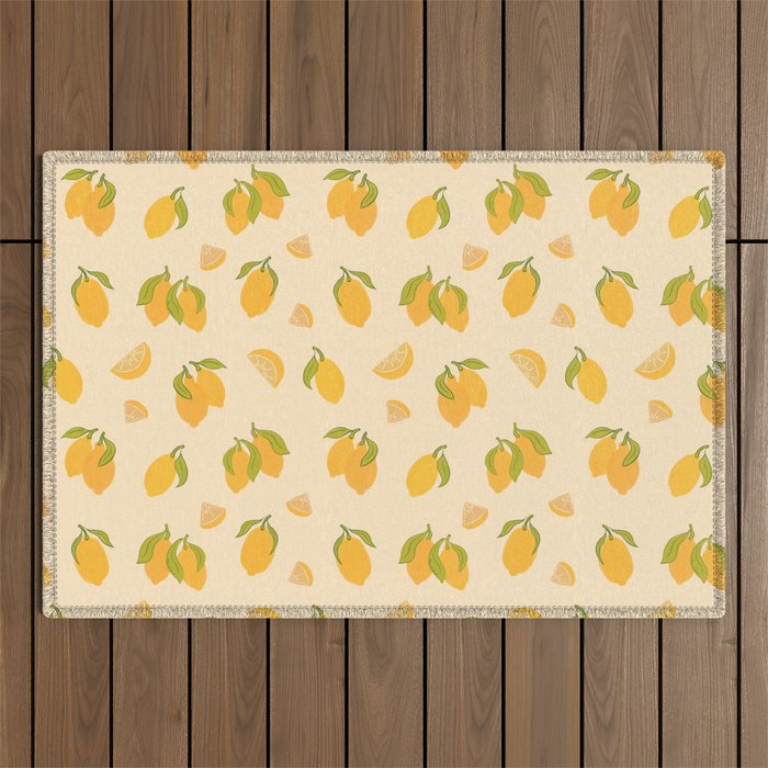 Amalfi Coast Lemons Outdoor Rug Gallery Image 1