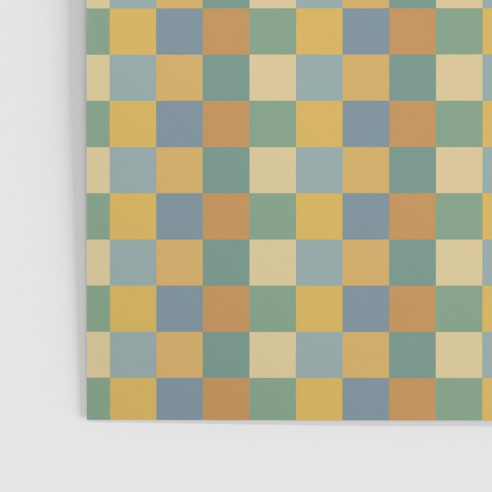 Checkered Multicolor Pattern XXVIII Vintage Summer Poster Gallery Image 3