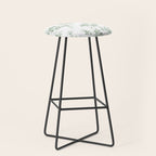 Elegant vintage green white roses shabby floral Stool Gallery Image 1