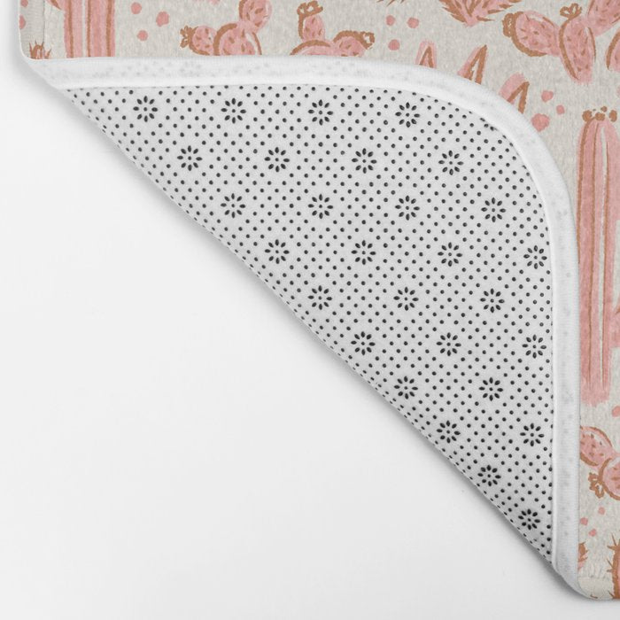 Cactus Desert - pink and copper Bath Mat Gallery Image 2