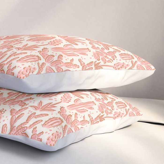 Cactus Desert - pink and copper Pillow Sham Gallery Image 3